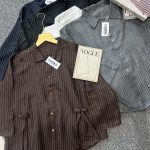 Atasan Kemeja Salur Strip Pita