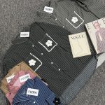 Atasan Kemeja Salur Strip Bunga