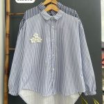 Atasan Kemeja Salur Flower